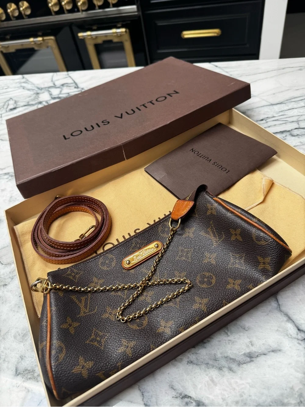 Louis Vuitton Brown Eva Monogram Canvas Cross Body Bag